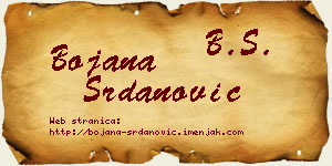 Bojana Srdanović vizit kartica